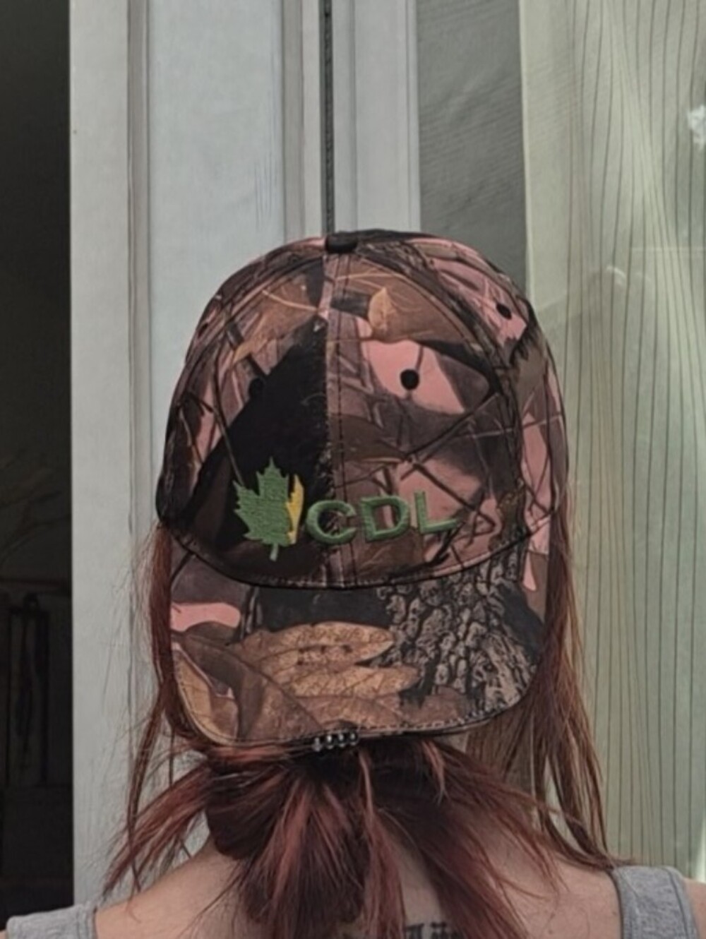 Camo Leaf Baseball Cap - Brown Pink
